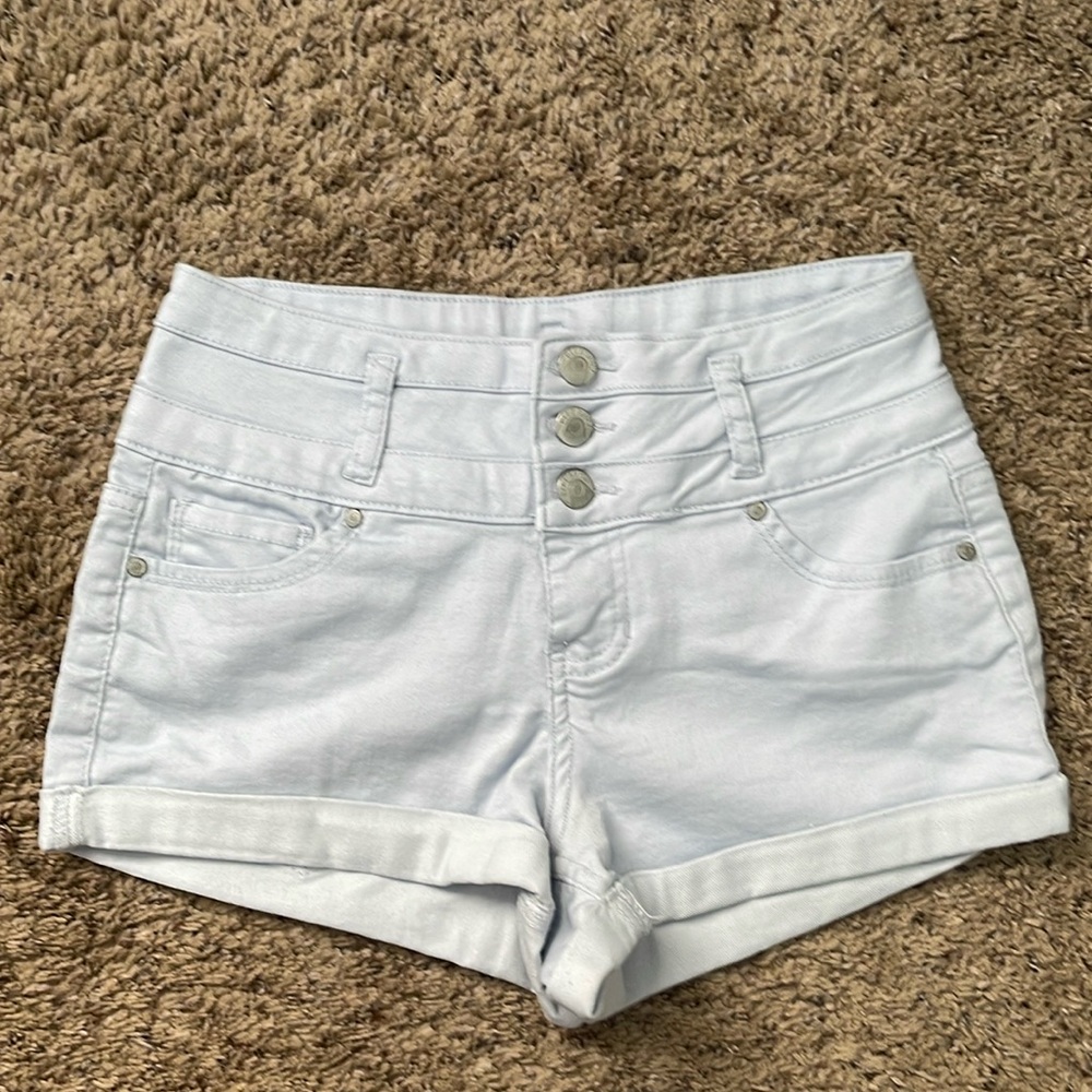 Blue Spice Junior Girl Stretch Light Blue Shorts Size 3